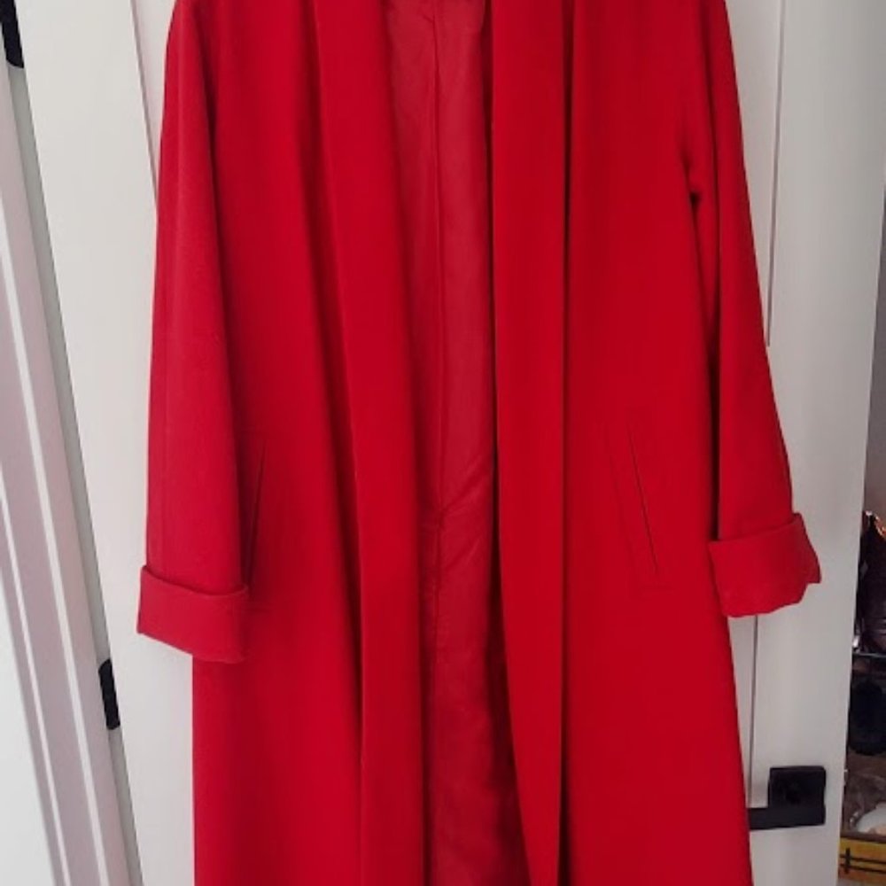 Red Long Wood Coat
